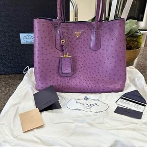 Prada Purple Leather Women's Bag